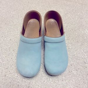 Baby blue Dansko clogs